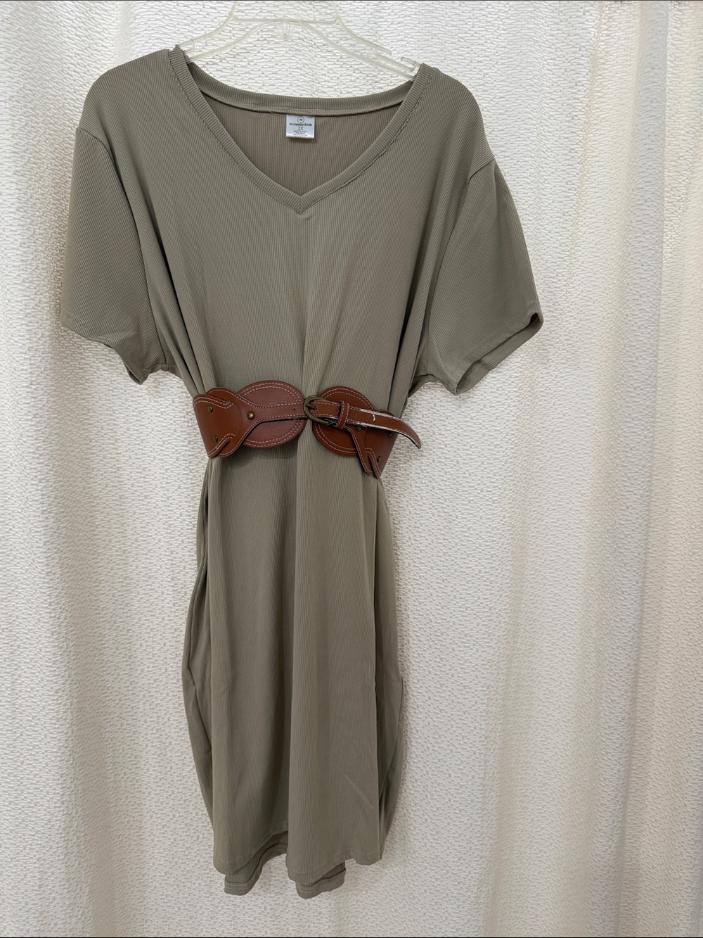 Everyday V-Neck Tan Dress NWOT